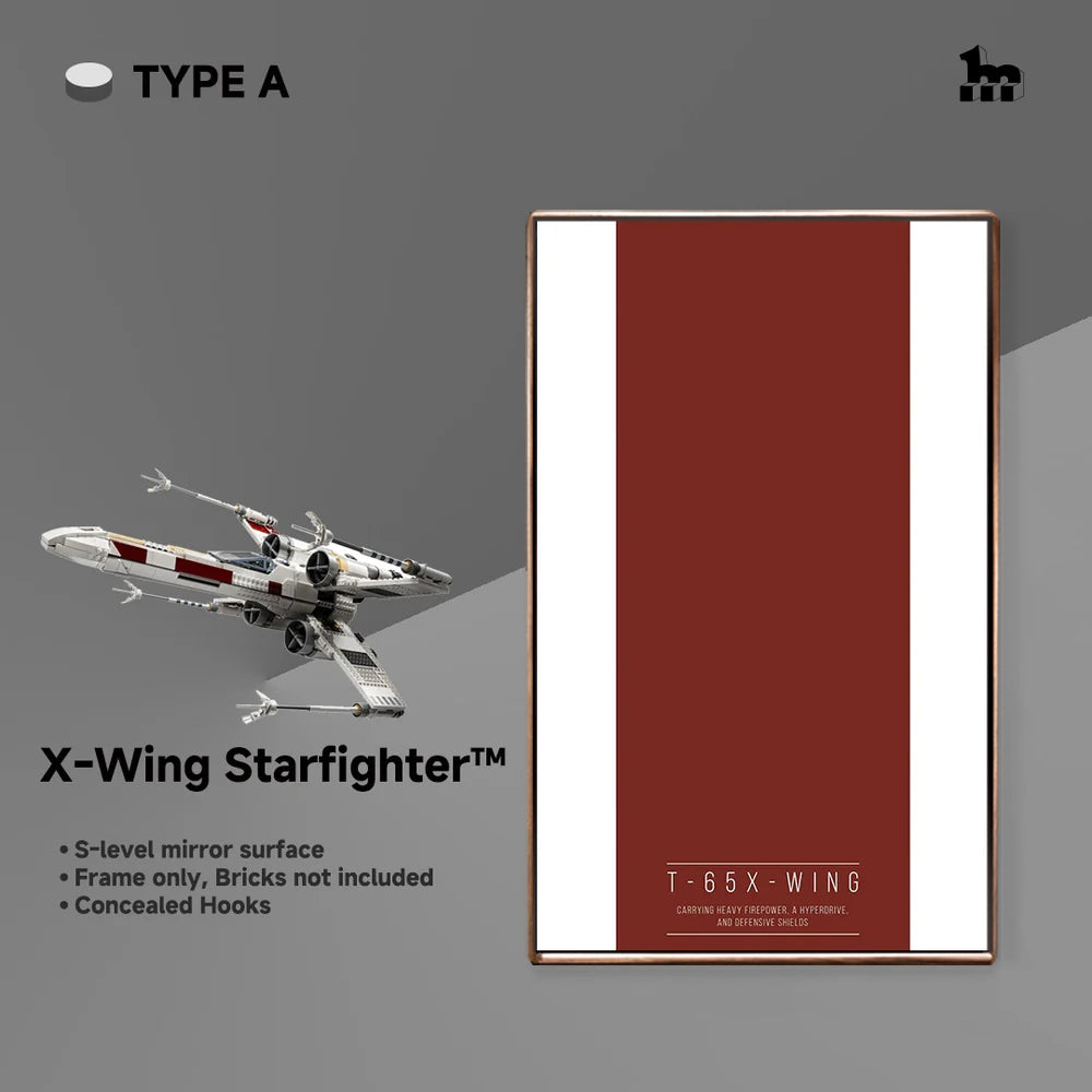 Premium LEGO® Star Wars™ Display Frame Handcrafted Black Walnut Wood