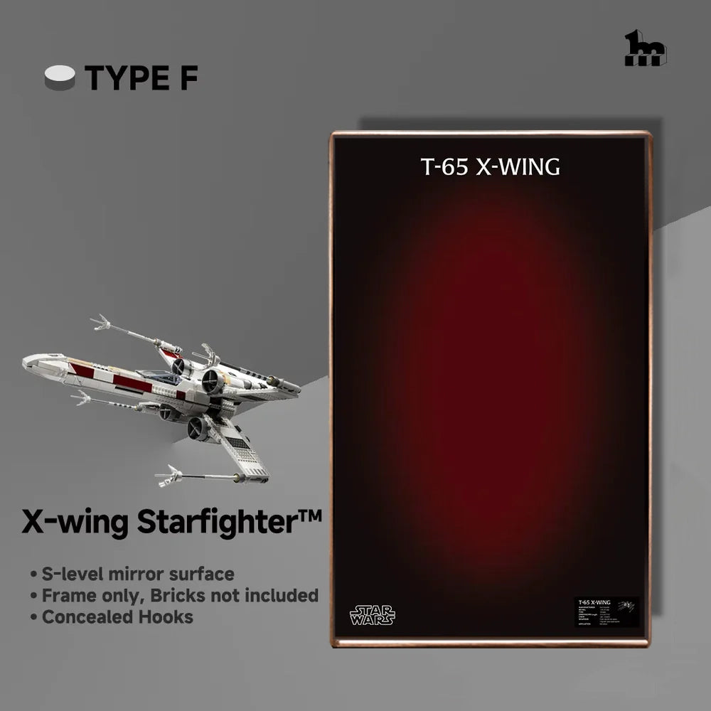 Premium LEGO® Star Wars™ Display Frame Handcrafted Black Walnut Wood