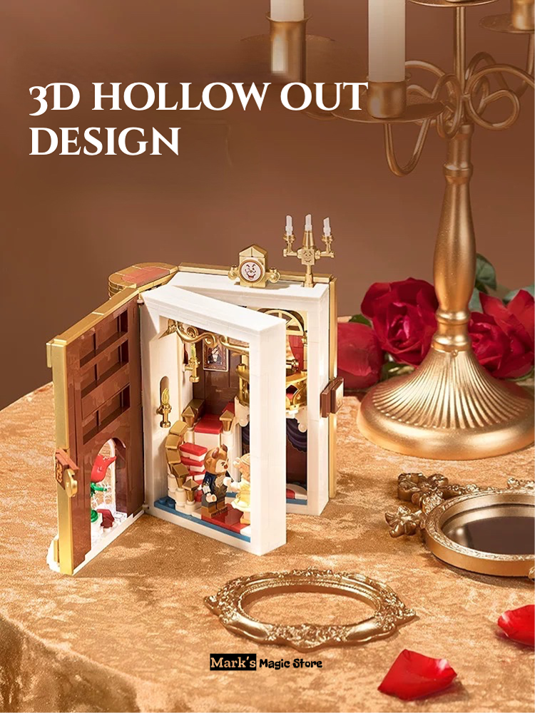 WEKKI™ 3D Fairy Tale Books Ⅱ ·Beauty and the Beast（Free Exquisite Lighting Parts）